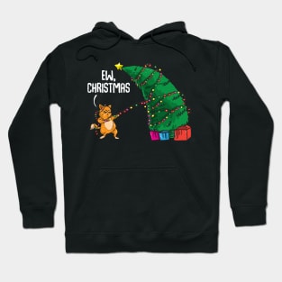 Cat Destroying Christmas. Sweatshirt For Cat Lovers and Christmas Parties. Hoodie